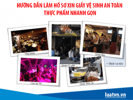 hồ sơ xin giấy vệ sinh an toàn thực phẩm