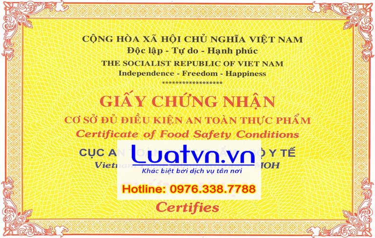 Cần làm gì để có được giấy phép ATVSTP cho quán phở