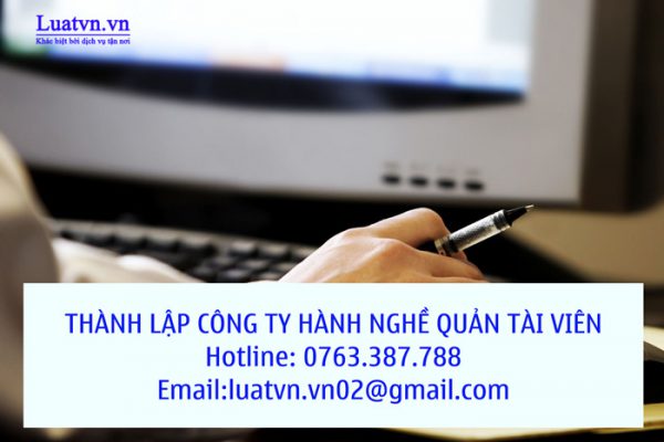 Thành lập công ty kinh doanh hành nghề quản tài viên