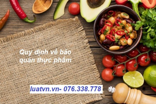 Quy định về bảo quản thực phẩm 