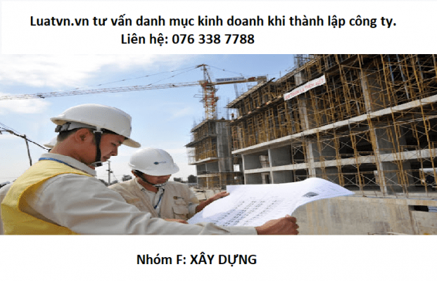 Chi tiết danh mục ngành xây dựng khi thành lập công ty