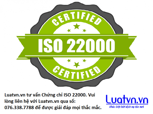 Luatvn.vn tư vấn Chứng chỉ ISO 22000